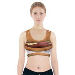 Hamburger-cheeseburger-burger-lunch Sports Bra With Pocket by 99art