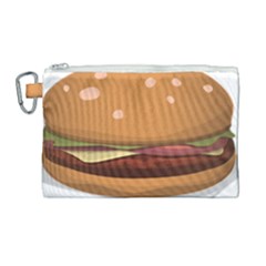 Hamburger-cheeseburger-burger-lunch Canvas Cosmetic Bag (large) by 99art