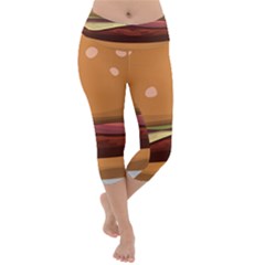 Hamburger-cheeseburger-burger-lunch Lightweight Velour Capri Yoga Leggings by 99art