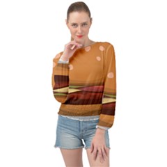 Hamburger-cheeseburger-burger-lunch Banded Bottom Chiffon Top by 99art