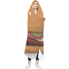 Hamburger-cheeseburger-burger-lunch Wearable Blanket by 99art