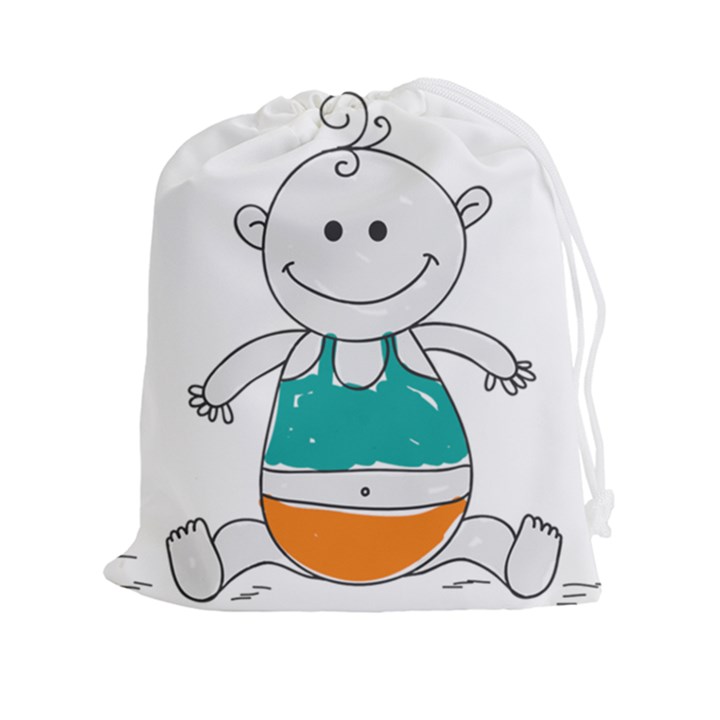 Baby-cute-child-birth-happy Drawstring Pouch (2XL)