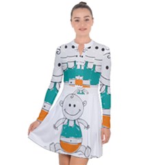 Baby-cute-child-birth-happy Long Sleeve Panel Dress by 99art