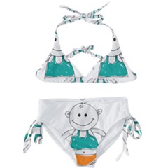 Baby-cute-child-birth-happy Kids  Classic Bikini Set by 99art