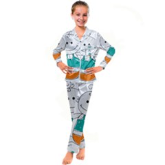 Baby-cute-child-birth-happy Kids  Satin Long Sleeve Pajamas Set by 99art