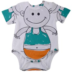 Baby-cute-child-birth-happy Baby Short Sleeve Bodysuit by 99art