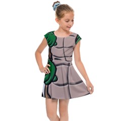 Amphibian-animal-cartoon-reptile Kids  Cap Sleeve Dress by 99art