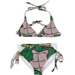 Amphibian-animal-cartoon-reptile Kids  Classic Bikini Set by 99art