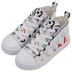 Bulgarian Folk Art Folk Art Kids  Mid-top Canvas Sneakers by 99art