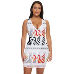 Bulgarian Folk Art Folk Art Draped Bodycon Dress by 99art