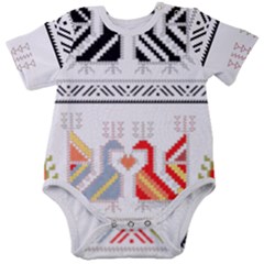 Bulgarian Folk Art Folk Art Baby Short Sleeve Bodysuit by 99art