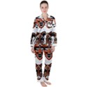 Tribal-masks-african-culture-set Women s Long Sleeve Satin Pajamas Set	 View1