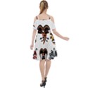 Tribal-masks-african-culture-set Cut Out Shoulders Chiffon Dress View2