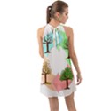 Seasons-of-the-year-year-tree Halter Tie Back Chiffon Dress View2