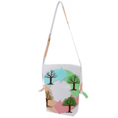 Seasons-of-the-year-year-tree Folding Shoulder Bag by 99art