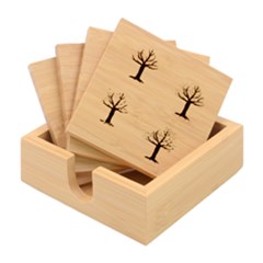 Seasons-of-the-year-year-tree Bamboo Coaster Set