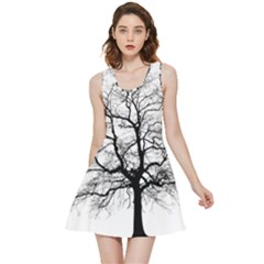 Tree-silhouette-winter-plant Inside Out Reversible Sleeveless Dress by 99art