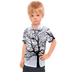 Tree-silhouette-winter-plant Kids  Polo Tee