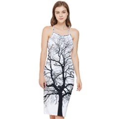 Tree-silhouette-winter-plant Bodycon Cross Back Summer Dress