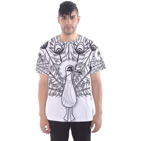 Peacock-plumage-display-bird Men s Sport Mesh Tee by 99art