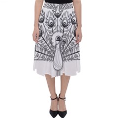 Peacock-plumage-display-bird Classic Midi Skirt by 99art