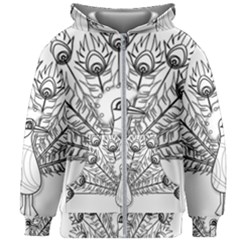 Peacock-plumage-display-bird Kids  Zipper Hoodie Without Drawstring