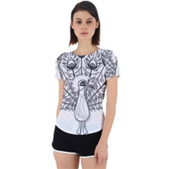 Peacock-plumage-display-bird Back Cut Out Sport Tee