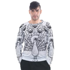 Peacock-plumage-display-bird Men s Long Sleeve Raglan Tee