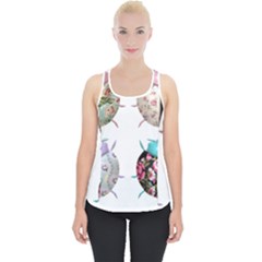 Ladybug-flower-pattern-shabby-chic Piece Up Tank Top by 99art