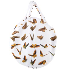 Butterfly Butterflies Insect Swarm Giant Round Zipper Tote by 99art