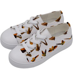 Butterfly Butterflies Insect Swarm Kids  Low Top Canvas Sneakers by 99art