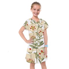 Nature-flower-leaf-plant-isolated Kids  Drop Waist Dress by 99art