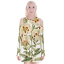 Nature-flower-leaf-plant-isolated Velvet Long Sleeve Shoulder Cutout Dress View1