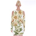 Nature-flower-leaf-plant-isolated Velvet Long Sleeve Shoulder Cutout Dress View2