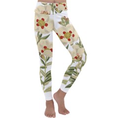 Nature-flower-leaf-plant-isolated Kids  Lightweight Velour Classic Yoga Leggings by 99art