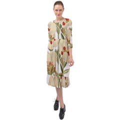 Nature-flower-leaf-plant-isolated Ruffle End Midi Chiffon Dress by 99art