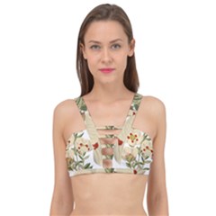 Nature-flower-leaf-plant-isolated Cage Up Bikini Top by 99art