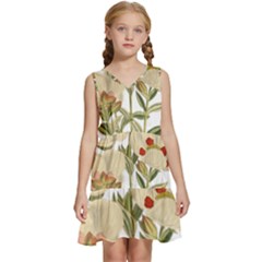 Nature-flower-leaf-plant-isolated Kids  Sleeveless Tiered Mini Dress by 99art