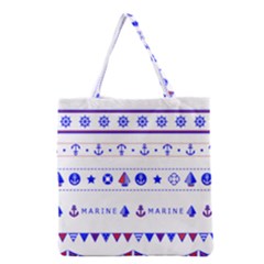 Marine Nautical Clip Art Grocery Tote Bag by 99art