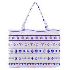 Marine Nautical Clip Art Zipper Medium Tote Bag by 99art