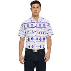 Marine Nautical Clip Art Men s Short Sleeve Pocket Shirt  by 99art