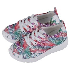 Lotus Feathers Boho Watercolor Kids  Lightweight Sports Shoes by 99art