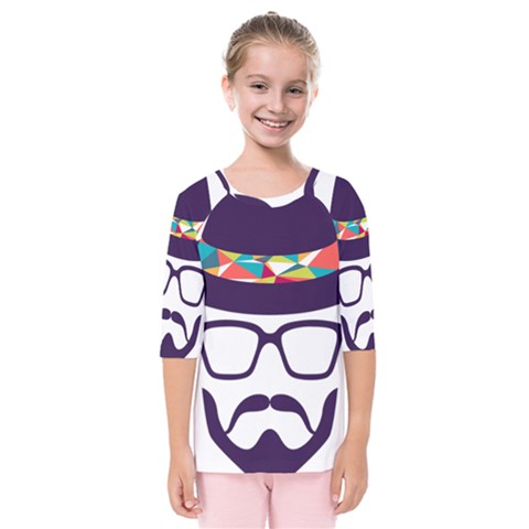 Party Hat Cartoon Kids  Quarter Sleeve Raglan Tee by 99art