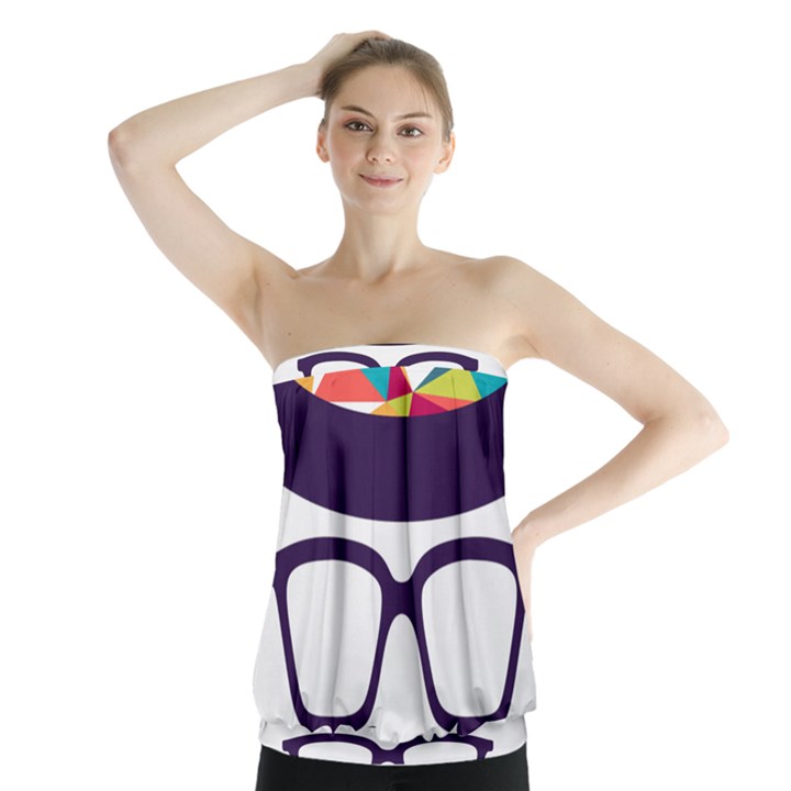 Party Hat Cartoon Strapless Top