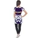 Party Hat Cartoon Puff Sleeve Tunic Top View2