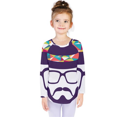 Party Hat Cartoon Kids  Long Sleeve Tee by 99art