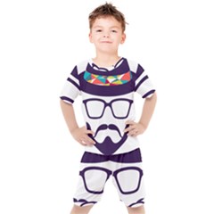 Party Hat Cartoon Kids  Tee And Shorts Set by 99art