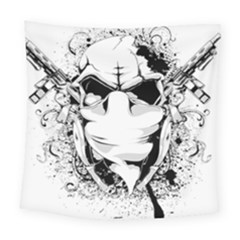 Graphic-design-vector-skull Square Tapestry (large)