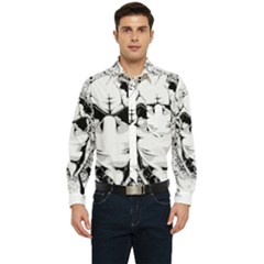 Graphic-design-vector-skull Men s Long Sleeve Pocket Shirt  by 99art