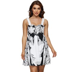 Graphic-design-vector-skull Ruffle Strap Babydoll Chiffon Dress by 99art